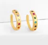 Jewelry Earrings Cubic Zirconia start lips gold color CZ Crystal Ear Clips Ear clip earrings for women Jewellery 34u