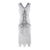 Casual Dresses Deluxe Ladies 1920s Roaring 20s Flapper Gatsby Costume Sequins Dress V-Neck Tassels Bodycon Beaded Party Evening