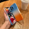Caso de telefone gradiente de arco-íris color iphone Moda Frosted 12 pacote completo 13 Pro Max Hard Shell