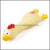 Dog Toys tuggar Natural Latex Pet Dog Screaming Chicken Duck Toy Squeaker Funny Sound Rubber Training Spela Puppy Chewing Tooth C3335888