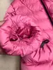 Damen Daunenparka Herbst und Winter kurze Taille lässig Stehkragen rosa weiße Entendaunenjacke dicke Reißverschlussjacke Damen 220914