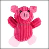 Juguetes para perros Masticables Juguetes para perros de peluche Squeaky Pig Frog Cachorro Masticar Juguete Interactivo Gato Sonido para mascotas para perros pequeños y medianos Entrega de gotas 2021 Hom Dhdfi