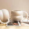 Mugs 250ml Ceramic Mug Cup Coffe Tea Set Nordic Chubky Couple Gift Coffeeware Straw Personnalise Gifts Accessories