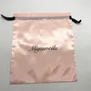 Cadeau Wrap 20pcs Sacs de cheveux de satin de luxe Emballage Bijoux Cosmétique Party Candy Cadeau Stockage Sachet Tissu Chaussures Pochettes anti-poussière Imprimer 220913