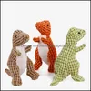 Brinquedos de cachorro Chews Pet Dog Durável Chew Toys fofos Dinosaur Squeak Filhote de filhote Treinamento de limpeza Squeas