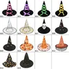 Autres fournitures de fête d'événements Adultes Enfants Chapeaux de sorcière Mascarade Ruban Magique Assistant Cap Halloween Party Favors Fantaisie Chapeau Décoration Cosplay Costume Accessoires 220914