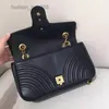 Evening Bags Luxury Designer marmont Messenger handväska med diamantgitter krusning Knappar tvärs över kroppen Bästa modeväskor Axelväskor