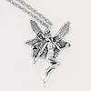 20pcs/lot Vintage Angel Fairy Frog Pendant Necklace For Women Ancient Silver Color Fashion Punk Animal Choker Chain Girl Kids Jewelry Gift