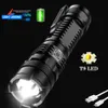 80000LM T9 LED Flashlight Tactical Flashlight Waterproof Torch USB Rechargeable Flashlights Hand Light with Battery Camping