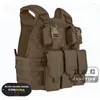 Kurtki myśliwskie SPC Talerz W stylu szybki kamizelka z Triple M4 M4 M16 Magazine Torebka EmersonGear Tactical Compact Coyote Brown