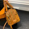 Sac de soirée marque dames cuir mini Boston top-zip sacs d'épaule toches sacs de luxe design de luxe femmes bruns vrais points petits croix pilé