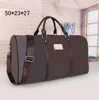 Kvalitet män duffle l väska kvinnor hand bagage rese väskor mäns pu läder handväskor stora crossbody väskor totes 55 cm