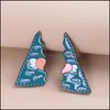 Pins Brooches Enamel Armed Lapel Brooches Pin For Couples Cartoon Blue Peak Stitching Pink Love Badge Valentines Day Gifts Lovers Je Dhhap