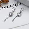 Dangle Earrings FANRU 925 Silver Jewelry For Women Trend Korean Version Of Love Chain Tassel Long -Selling