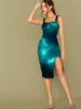 Casual Dresses 3D Dress Neon Lights Women Abstract Print Side Slit Art Vestido Sexig Club Beach