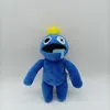 30cm ROBLOX Rainbow Friends Plush Toy Cartoon Game Charact Doll Kawaii Blue Monster Brinquedos de animais de pel￺cia macia para crian￧as f￣s