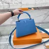 Akşam Çantaları Düz Capucines Çanta Tote Çanta Crossbody Çanta Devekuşu Desen Çıkarılabilir Geniş Kemer Deri Deri Kadın Omuz Çantaları