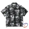 Casual shirts voor heren 22SS Summer Wacko Maria Shirt High Street Skull Goblin Short-Sleeved