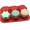 Moldes de cozimento 3D Snowflake Lace Silicone Mold Cookies de chocolate Decorações de natal