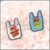 Broches Broches Broche Dessin Animé Blanc Bleu "Non Merci" Broches Ornement Broches Personnalité Insigne Revers 1468 E3 Drop Delivery 2021 Jewe Dhkza