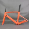 도로 등반 자전거 프레임 TT-X30 플랫 마운트 마운트 디스크 브레이크 맞춤형 오렌지 페인트 외부 케이블 최대 타이어 700x25c