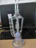 12,5 inch vriesbaar Bong Recycler Dab Rigs Big Glass Bongs Waterpijpen Dikke glazen water Bongs Tabakshaakhaak met 14 mm kom