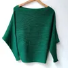 Women's Knits Tees Spring Loose Knitted Pullovers Sweater Tops Women Fashion O-Neck Long Sleeve Ladies Knitted Pullover Jumper Bat wing Casual Top 220914