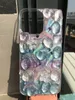 Wykwintne skrzynki z telefonami komórkowymi manualna kremowa guma róża syrena kwiat perłowy brokat Piękna dziewczyna dla kobiet mody na iPhone'a 6 7 8 11 12 13 Pro