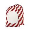UPS DHL Christmas Decorations Sublimation Santa Sacks 2023 Personalized Buffalo Plaid Drawstring Candy Bags FY5567 F0915