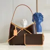 مصمم حقيبة الكتف النسائية Carryall Tote Canvas Leather Leather Carry All 2 in 1 Hobo مع محفظة أزياء Lady Bowknot CO258N