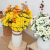 Faux bloemen groen herfst prachtige kunstmatige zijden bloemen daisy diy home tuin feest bruiloft decoratie ambachtelijke kerst kerst goedkope nepbloemen j220906