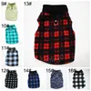 Odzież dla psów Pets T Shirt Christmas Plaid Dogs Ubrania ciepłe polarne polar koszule ubrania xs-3xl jesienne zimowe odzież dla zwierząt domowych bh7564 tyj