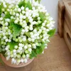 Faux bloemen groene hoogwaardige kunstmatige kunstmatige bessen bloem gypsophila nep plant tak diy home bruiloft decor kerstaccessoires outdoor j220906