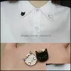 Pins Broschen Cartoon Nette Katze Tier Emaille Brosche Pin Abzeichen Dekorative Schmuck Stil Broschen Für Frauen Geschenk T353 677 T2 Drop Deli Dhxx3