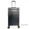 Valises Professionnel Avec Miroir Trolley Cosmétique Bagages Maquilleur Artiste Grande Capacité Valise Nail Tatouage Outil Mallette De Rangement