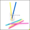 Drinking Straws Colorf Sile STS para xícaras de copos Comida Grade 25cm Bent Bar Bent Bebing Dripção Diração 2021 Barra de jantar de cozinha do jardim Dhmnk