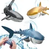 ElectricRC Animals Funny RC Shark Toy Remote Control Robots Bath Tub Pool Electric Toys Summer Swimming Water Ship Submarine Kids 220914