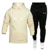 NY DESIGNER MEN KVINNA TRACKSUPT HOUDIES mode märke tjock pullover och långa byxor 2-stycken uppsättningar män höst fleece jogger sport kostym