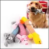 Brinquedos para mastigar, fofo, cão de estimação, gato, brinquedos de pelúcia, sons engraçados, lã, durabilidade, mastigar, brinquedo molar, adequado para todos os animais de estimação, elefante, pato, porco, Dr. Dhw3T