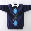 Pull Enfants Garçons 2022 Automne Hiver Tricoté Coton Toddler Vêtements Enfants Cardigan Pull Pour L'âge 5-15 Ans Survêtement Manteau 0913