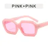 Солнцезащитные очки дизайнер ретро -прямоугольник Женщины In in Fashion Candy Corle квадратный солнце