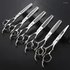 55665775 tum frisör frisör39S SCISSORS Hårklippning Set frisörstillbehör 440C Salong tunnare Clipper8491399