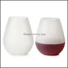 Wine Glasses 350Ml Sile Wine Glass Foldable Unbreakable Stemless Beer Whiskey Drinkware Cup For Juice Travel Drop Delivery 2021 Home Dhvm6