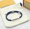 2022 Unisex Leather Rope Bracelets Fashion for Man Woman Charm Bracelet Jewelry Adjustable Bangle 5 Color with BOX