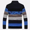 Mens Sweaters autumn and winter fleece mens sweater jacket fashion casual knitted zipper stand collar plus size jacket 220914