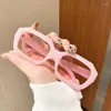 Sunglasses Brand Designer Retro Rectangle Women Ins Fashion Candy Color Square Sun Glasses UV400 Eyewear