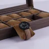 Watch Boxes 5 Slots Wood Storage Case Mechanical Men's Organizer With Lock Wooden Jewelry Gift Box