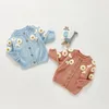 Pullover Citgeett Autumn Winter Infant Baby Girls Boys Lovely Sweater Cardigan Long Sleeve Single Breasted Flowers Knit Jacket Clothes 220914