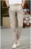 Herrbyxor Sommarmode Korea Slim Fit Straight Linen Cotton Thin Business Byxor Male Casual Clothing 220914