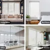 Window Stickers Privacy Film Self-adhesive Static Cling Stripe Pattern Frosted Decor Glass For Office Home